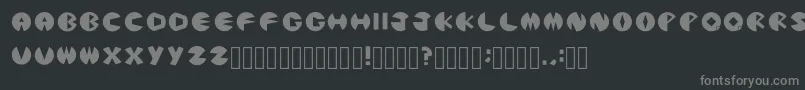 Czcionka PacmanicRegular – szare czcionki na czarnym tle