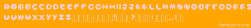 PacmanicRegular Font – Pink Fonts on Orange Background
