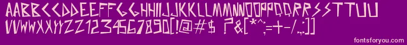 JustForToday Font – Pink Fonts on Purple Background