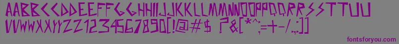 Шрифт JustForToday – фиолетовые шрифты на сером фоне