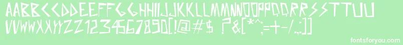 JustForToday Font – White Fonts on Green Background