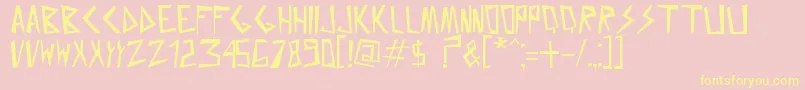 JustForToday Font – Yellow Fonts on Pink Background