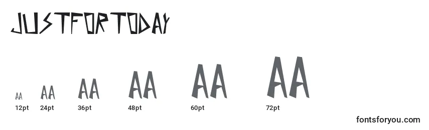 JustForToday Font Sizes