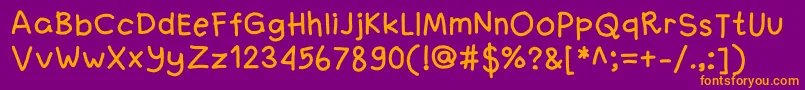 Fanandiaa Font – Orange Fonts on Purple Background