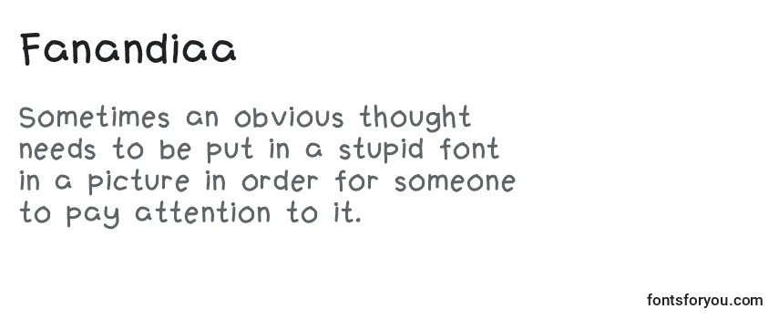 Review of the Fanandiaa Font