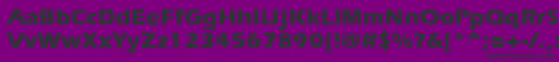 フォントErgoeExtrabold – 紫の背景に黒い文字