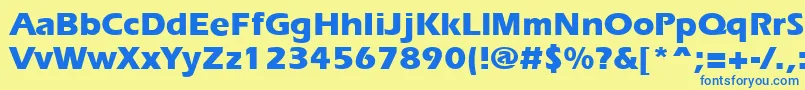 ErgoeExtrabold Font – Blue Fonts on Yellow Background