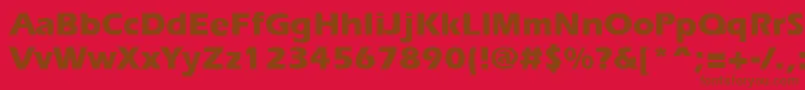 フォントErgoeExtrabold – 赤い背景に茶色の文字