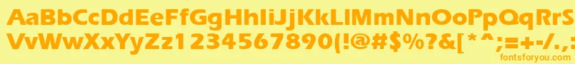 ErgoeExtrabold Font – Orange Fonts on Yellow Background