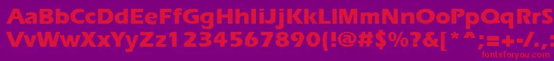 ErgoeExtrabold-Schriftart – Rote Schriften auf violettem Hintergrund