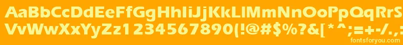 ErgoeExtrabold Font – Yellow Fonts on Orange Background