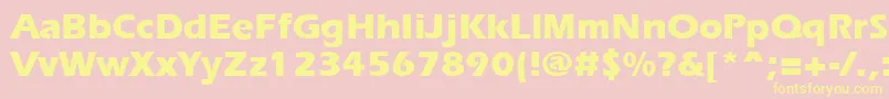 fuente ErgoeExtrabold – Fuentes Amarillas Sobre Fondo Rosa