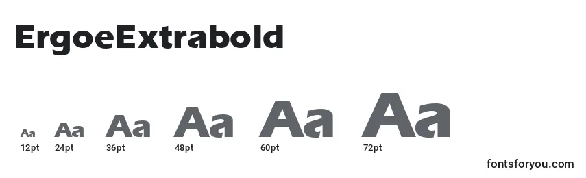 Размеры шрифта ErgoeExtrabold