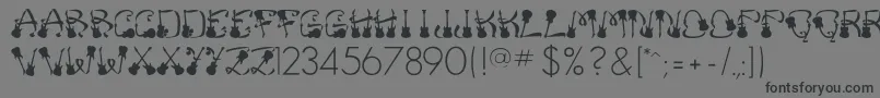 FrankZappa Font – Black Fonts on Gray Background