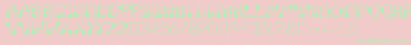 FrankZappa Font – Green Fonts on Pink Background