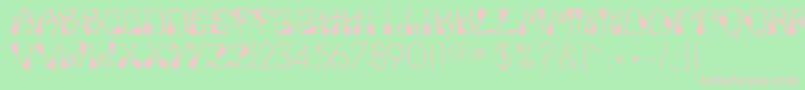 FrankZappa Font – Pink Fonts on Green Background