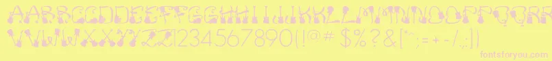 FrankZappa Font – Pink Fonts on Yellow Background