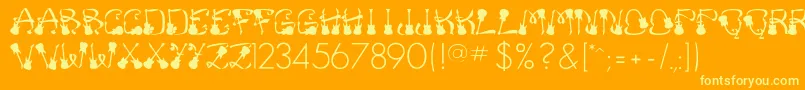 FrankZappa Font – Yellow Fonts on Orange Background