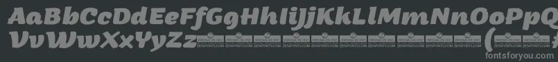 ArturoExtrabolditalicTrial-fontti – harmaat kirjasimet mustalla taustalla