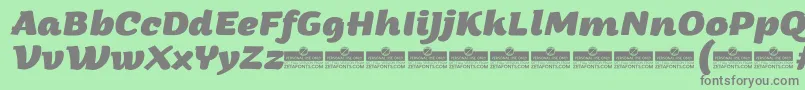 ArturoExtrabolditalicTrial Font – Gray Fonts on Green Background