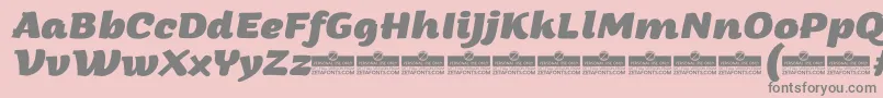 ArturoExtrabolditalicTrial Font – Gray Fonts on Pink Background