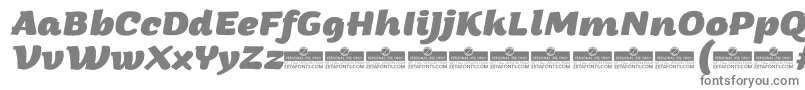 ArturoExtrabolditalicTrial-fontti – harmaat kirjasimet valkoisella taustalla