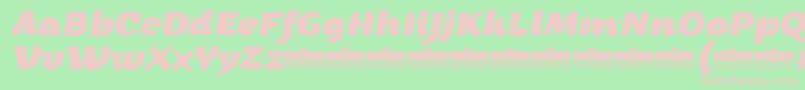 ArturoExtrabolditalicTrial Font – Pink Fonts on Green Background