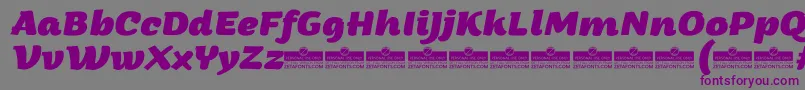 フォントArturoExtrabolditalicTrial – 紫色のフォント、灰色の背景