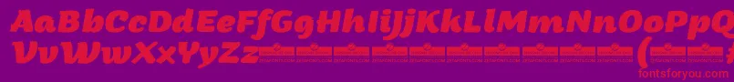 ArturoExtrabolditalicTrial Font – Red Fonts on Purple Background