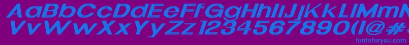 UptightWdBoldItalic Font – Blue Fonts on Purple Background