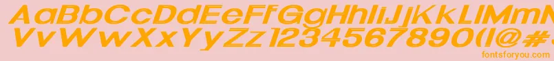 UptightWdBoldItalic Font – Orange Fonts on Pink Background