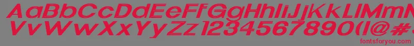 UptightWdBoldItalic Font – Red Fonts on Gray Background