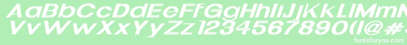 UptightWdBoldItalic Font – White Fonts on Green Background