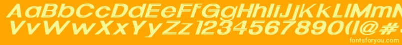 UptightWdBoldItalic Font – Yellow Fonts on Orange Background