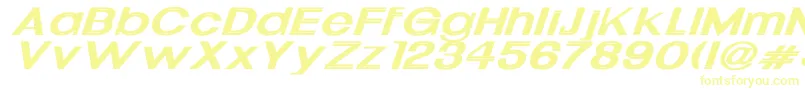 UptightWdBoldItalic Font – Yellow Fonts on White Background