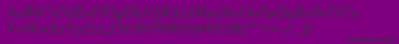 Шрифт DionisiiotfItalic – чёрные шрифты на фиолетовом фоне