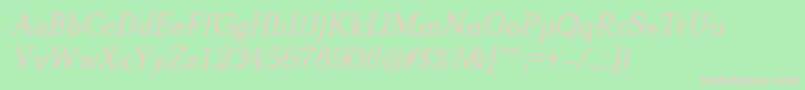 DionisiiotfItalic Font – Pink Fonts on Green Background