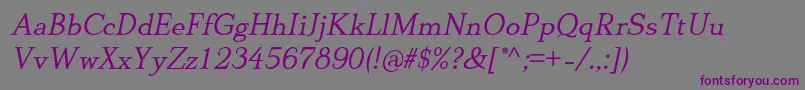 DionisiiotfItalic Font – Purple Fonts on Gray Background