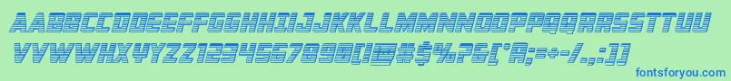 Buchananchromeital Font – Blue Fonts on Green Background
