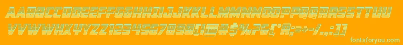 Buchananchromeital Font – Green Fonts on Orange Background