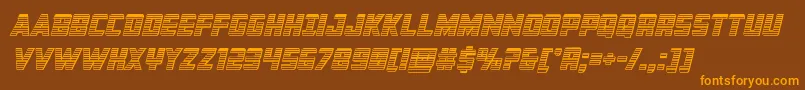 Buchananchromeital Font – Orange Fonts on Brown Background