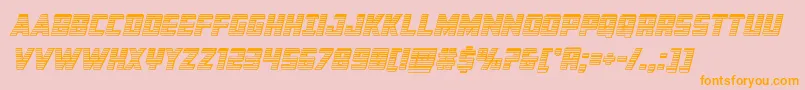 Buchananchromeital-Schriftart – Orangefarbene Schriften auf rosa Hintergrund