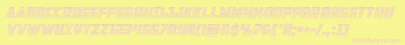 Buchananchromeital Font – Pink Fonts on Yellow Background