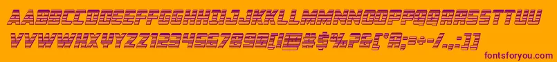 Buchananchromeital Font – Purple Fonts on Orange Background