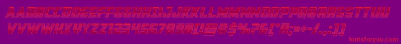 Buchananchromeital Font – Red Fonts on Purple Background