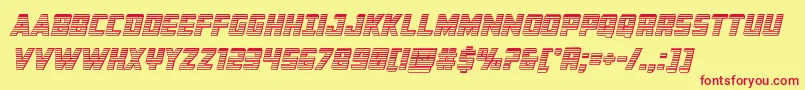 Buchananchromeital Font – Red Fonts on Yellow Background