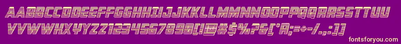 Buchananchromeital Font – Yellow Fonts on Purple Background