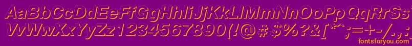 PragmaticashadowcItalic Font – Orange Fonts on Purple Background