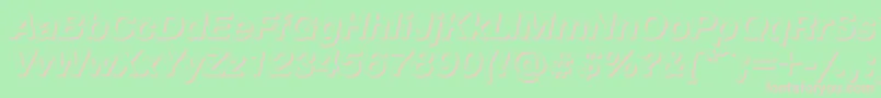 PragmaticashadowcItalic Font – Pink Fonts on Green Background