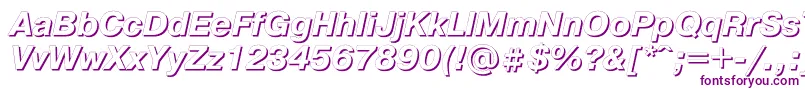 PragmaticashadowcItalic Font – Purple Fonts on White Background